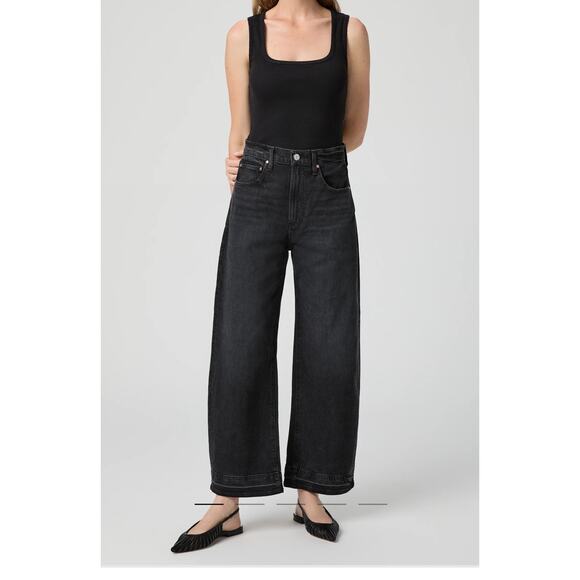 Paige Arellia Black Barrel Leg Jeans - Size 27 - NWT